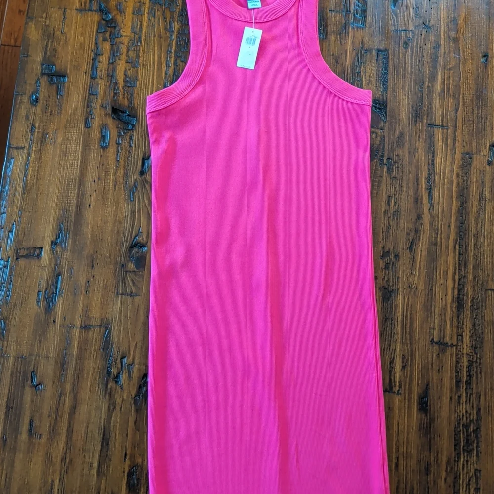 Old Navy Bright Pink Tank Mini Bodycon Dress Size Small New - Picture 2 of 15